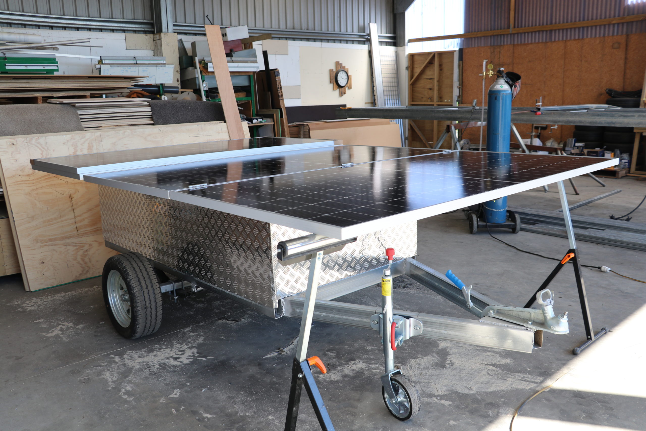 Solar panel trailer